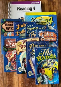 Abeka 4th Grade Reading Set Student books A-H Skill Sheets Parent Edition Answer - Picture 1 of 10