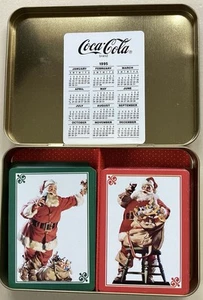 Coca Cola 1994 Limited Edition Nostalgia Playing Cards Collectible Tin 2 Decks - Picture 1 of 3