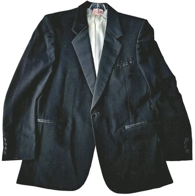 Chaqueta Esmoquin Pierre Cardin VERDADERA DE COLECCIÓN Solapa Satinada 42 R Unión Amalgamada 1 Botón Foto 1 de 4
