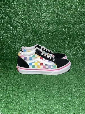 Zapato Vans Old Skool Arco Iris a Cuadros Parte Superior Baja Multicolor Niño Pequeño Talla 13C Foto 1 de 4