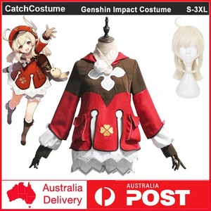 Game Genshin Impact Klee Cosplay Costume Halloween Book Week Fancy Dress Outfits - Imagen 1 de 12