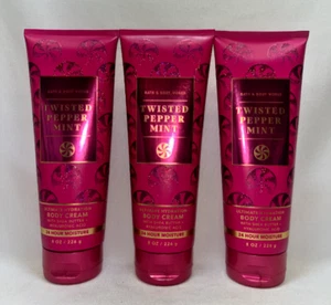 3 Twisted peppermint Body Cream bath & Body Works 8 oz - Picture 1 of 1