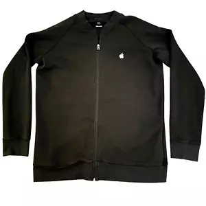 Apple Jacket Adult Made in USA Mens XL Black Full Zip Bomber Employee Uniform - Picture 1 of 9