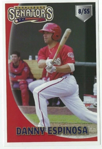 2012 Harrisburg Senators Danny Espinosa postcard/schedule Cover