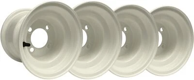 7.00x8 Golf Buggy Felgen Weiß 10.2cm Pcd Yamaha Ez-Go Club Auto, Garia (Set Mit - Bild 1 von 4