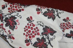  Vintage Ukrainian embroidered homespun linen  shirt Poltava region 1920's #706