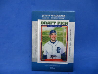 2013 Topps Justin Verlander Manufactured Patch Card Draft Picks #MCP-22 - Image 1 of 2