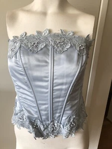 Nox Fashion Collection Blue Top Sequin Prom Size Large Formal - Picture 1 of 10