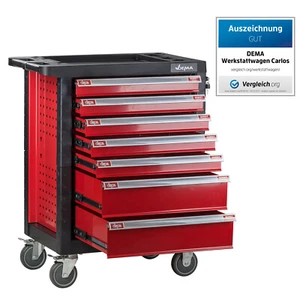 Werkstattwagen Werkzeugwagen Carlos Rollwagen mit 7 Schubladen Kantenschutz Leer - Bild 1 von 7