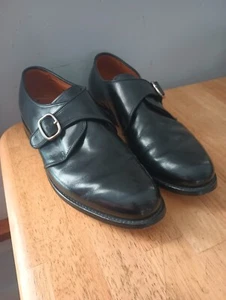 Zapatos para hombre Allen Edmonds Garner Monk Strap de cuero negro 10 1/2 - Imagen 1 de 9