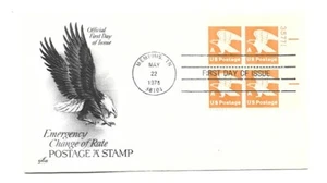 1735 'A' eagle plate block  ArtCraft FDC - Picture 1 of 1