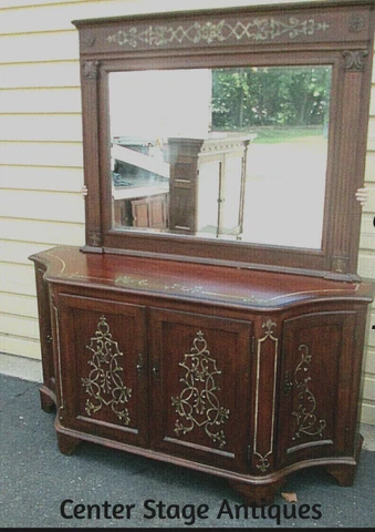57287 LEXINGTON WAVERLY LARGE SIDEBOARD SERVER CABINET DRESSER W/ MIRROR Cover