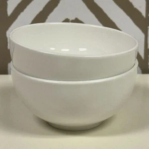 Mikasa White Bone China Lausanne Fruit Dessert Bowls Set of 2 - Picture 1 of 4