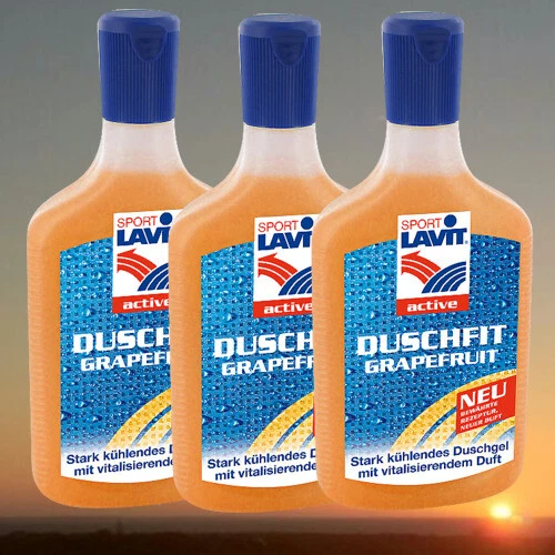 3er Pack Sport Lavit Duschfit Grapefruit Duschgel je 200 ml