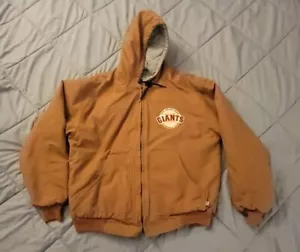 Tyndale FR Jacket Hooded XL Tan Canvas HRC 4 ATPV 46.5 W/ Sf Giants Patch - Picture 1 of 12