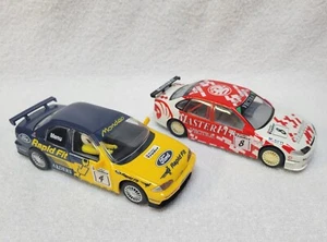 Used Scalextric BTCC 1990's Ford Mondeo and Vauxhall Vectra 1/32 scale slot cars - Picture 1 of 4
