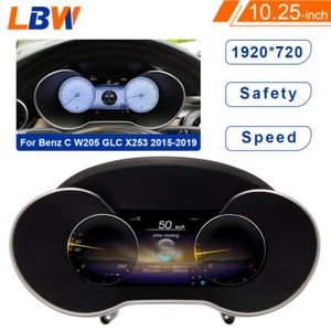 LCD Instrument Digital Gauge Cluster For Mercedes Benz C W205 GLC X253 2015-2019 - Foto 1 di 11