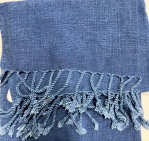 Pottery Barn Indigo geknotete Fransen Tischläufer 22x108 cm - Bild 1 von 1