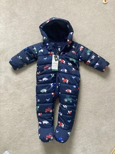 NEW Joules Fleece Lined All In One SnowSuit. 9-12 MONTHS. Animal Themed - Picture 1 of 4