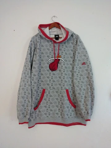 Miami Heat Men's Adidas Pullover Hoodie Sweater NBA Basketball Size XL/TG Cover