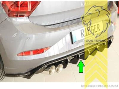 Rieger Heckansatz Heckspoiler Diffusor für VW Polo 2G AW Facelift für GTI schwar - Bild 1 von 4