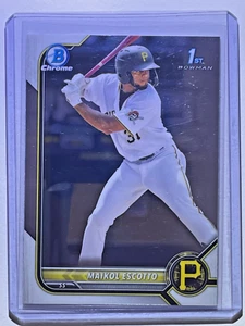 2022 Bowman 1st Chrome - #BCP-52 Maikol Escotto - Pittsburgh Pirates Rookie MLB - Picture 1 of 2
