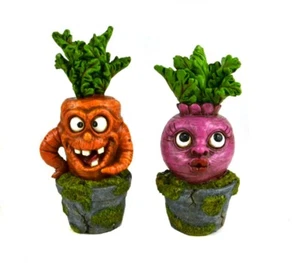 Scary Crazy Vegetable 6"H Halloween Set 2 Asst. MI 56067 Miniature Garden - Picture 1 of 5