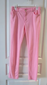 Faded Glory Cotton Stretch Neon Pink Adj Waist Jeggings w/ Pockets Girls 14-16 - Picture 1 of 15