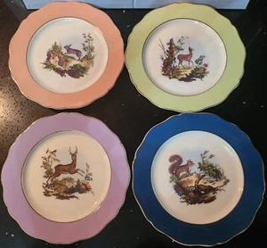 & Klevering Amsterdam Dessert Plate Fauna Set of 4 21.5cm - Picture 1 of 12