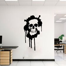 Modern Graffiti Blood Horror Skull Death Wall Sticker Teen Room Banksy Skeleton