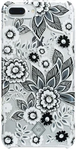 VERA BRADLEY Hybrid iPhone X Case Snow Lotus Clear Black and White Floral - Picture 1 of 5