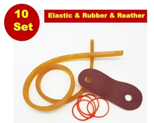 10 Set Elastic Rubber Band For Wooden Slingshot Catapult Tapered Hunting Bands - Picture 1 of 11