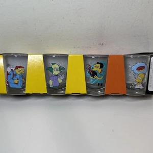 The Simpsons 4-Pack recipe shot glasses, Homer, Moe, Barney, and Krusty NEW - Picture 1 of 11