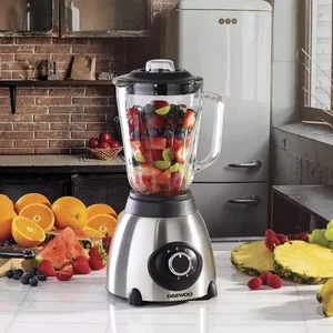Daewoo Frullatore per Frullati e Frullati in Acciaio Inox| Caraffa in Vetro 1,5L| 500W| Trasparente - Foto 1 di 19