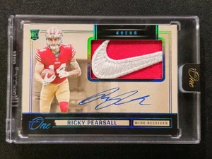 2024 Panini One Football NIKE LOGO AUTO #8 Ricky Pearsall Rookie #1/5 🔥49ers - Picture 1 of 4