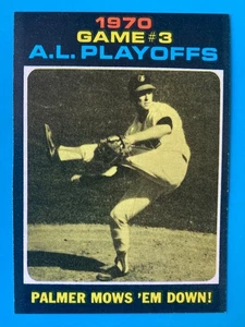 1971 Topps Baseball #197 AL Playoffs Game 3 Jim Palmer NM/MT - Bild 1 von 2