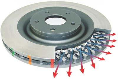 DBA 4000 Series Crossed Drilled Slotted Front Disc Rotor  WRX / STi - Image 1 of 4