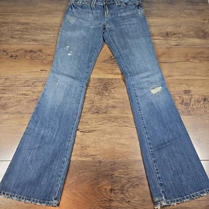 Gap Womens Low Rise Flare Jeans Size 2 Long Y2K 26x33 Bootcut - Picture 1 of 9