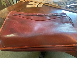 Scully braun Leder schmal Reißverschluss Business Portfolio/Lap Top Ordner - Bild 1 von 9