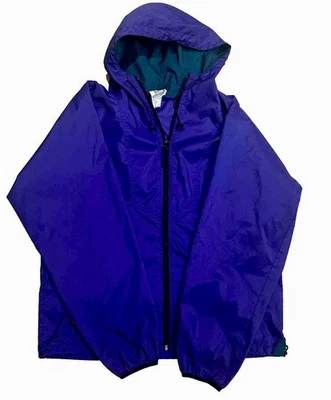 Chaqueta cortavientos Helly Hansen vintage años 90 pequeña para mujer - púrpura verde exterior Foto 1 de 4