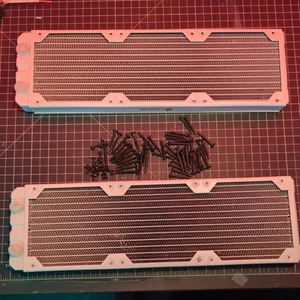 Two Corsair XR7 360 Water Cooling Radiator Hydro x series triple 120mm fan mount - Afbeelding 1 van 8