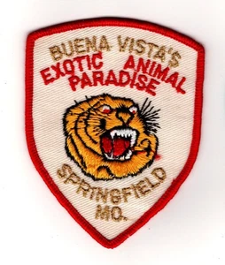 Buena Vista, Springfield Missouri, Exotic Animal Paradise, parche antiguo vintage - Imagen 1 de 1