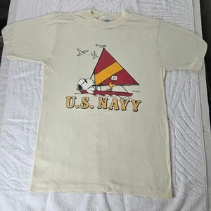 Camiseta Artex US NAVY Snoopy Peanuts Shultz 1958 1965 Mediana Unisex Blanco  - Imagen 1 de 17