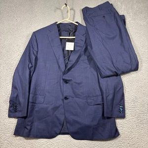 Brioni Brunico Super 160's Azul Doble Ventana Hombres Traje CONJUNTO Abrigo Deportivo Pantalones - Imagen 1 de 24