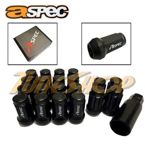 A SPEC 16+4 LOCK 17HEX 40MM WHEEL LUG NUT 12X1.25 1.25 ACORN RIM CLOSED BLACK N - Picture 1 of 2