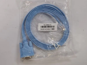 New Cisco CONSOLE Cable RJ45 to DB9 Female Light Blue - Afbeelding 1 van 2