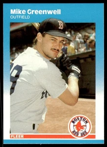 1987 Fleer Update Mike Greenwell Rookie Boston Red Sox #U-37 - Picture 1 of 2