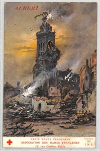 RED CROSS WW1 France Postcard *Albert* 1915 Art CHARITY DAMES FRANCAISES YZ88 - Picture 1 of 12