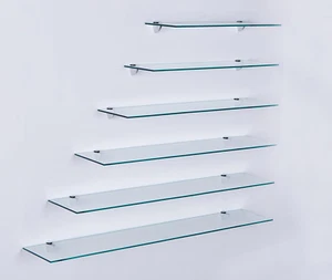 Mensola Da Parete in Vetro 90Cm - Mensola per Bagno E Doccia Con Vetro Di Sicure - Foto 1 di 12