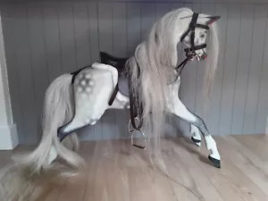 Black Saddle Set For Rocking Horse, With Bridle, Martingale, Stirrups/Leathers - Picture 1 of 8